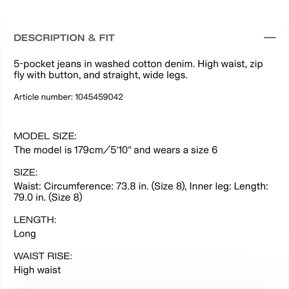 H&M Wide High Jeans in Denim Blue - Picture 5 of 7